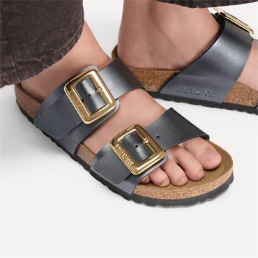 Birkenstock Sydney Lux Buckle Birko-Flor - Metallic Black